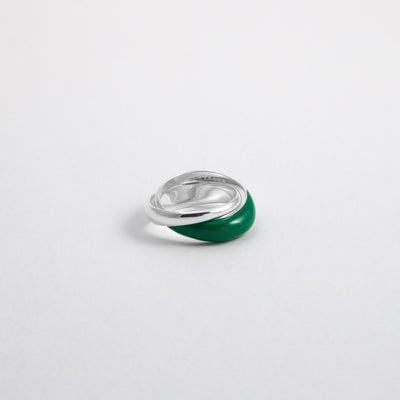 GREEN GRASS ETCH DUO RING