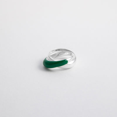 GREEN GRASS ETCH DUO RING