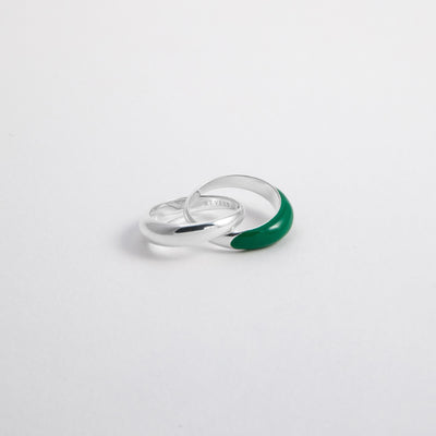 GREEN GRASS ETCH DUO RING