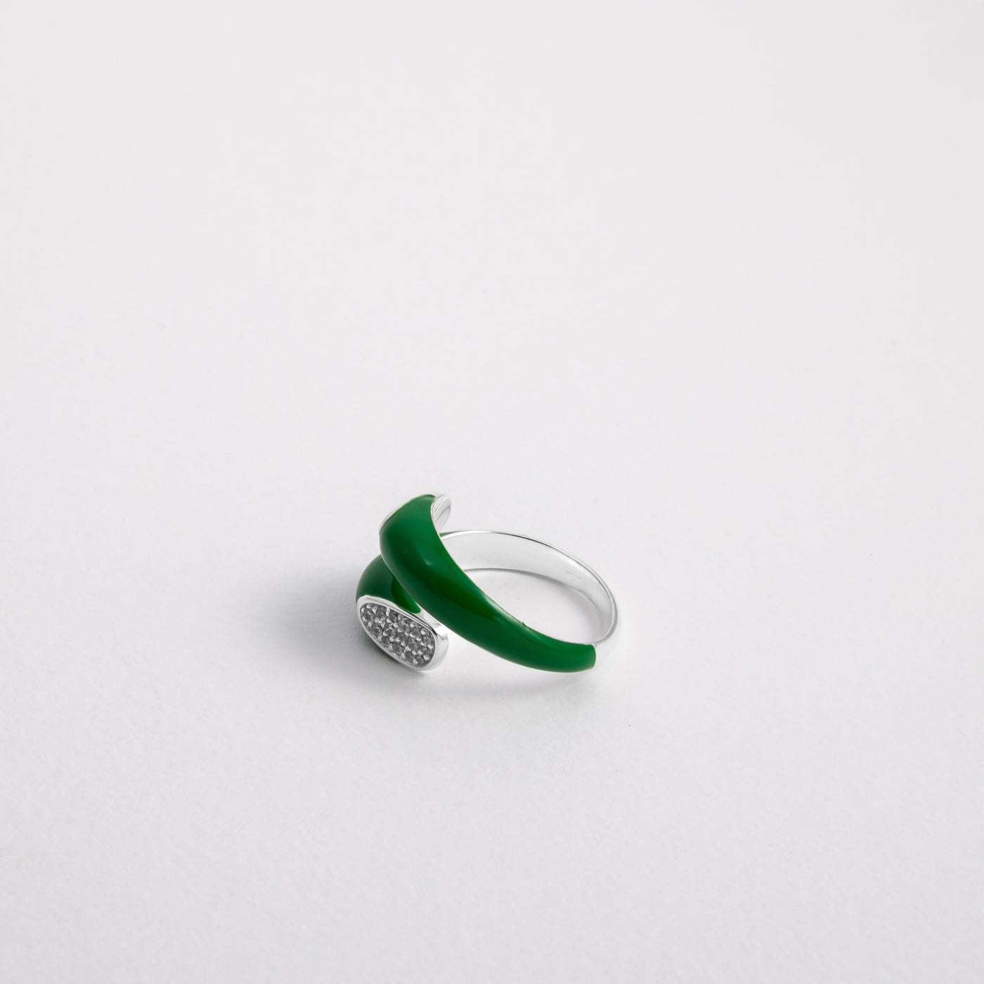 Anello Etch Wrap Grass Con Cristalli