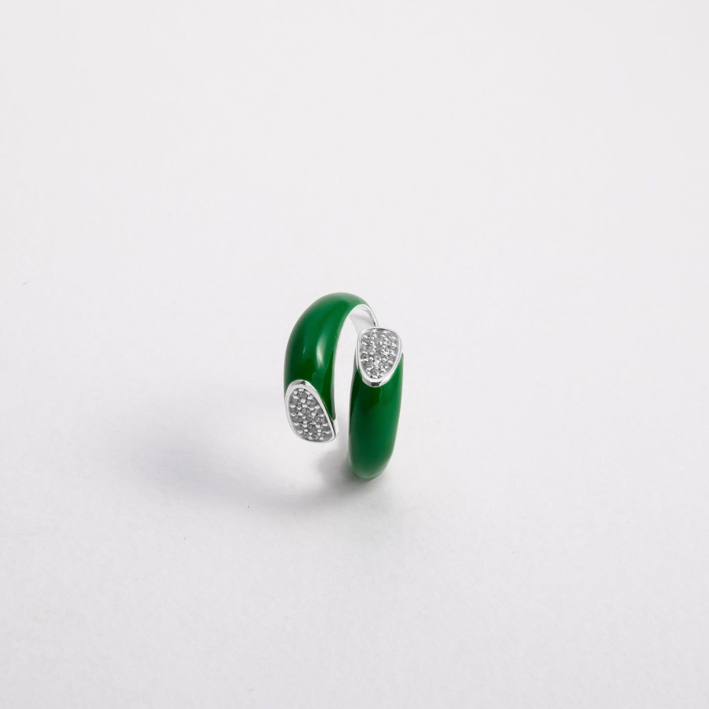 Anello Etch Wrap Grass Con Cristalli