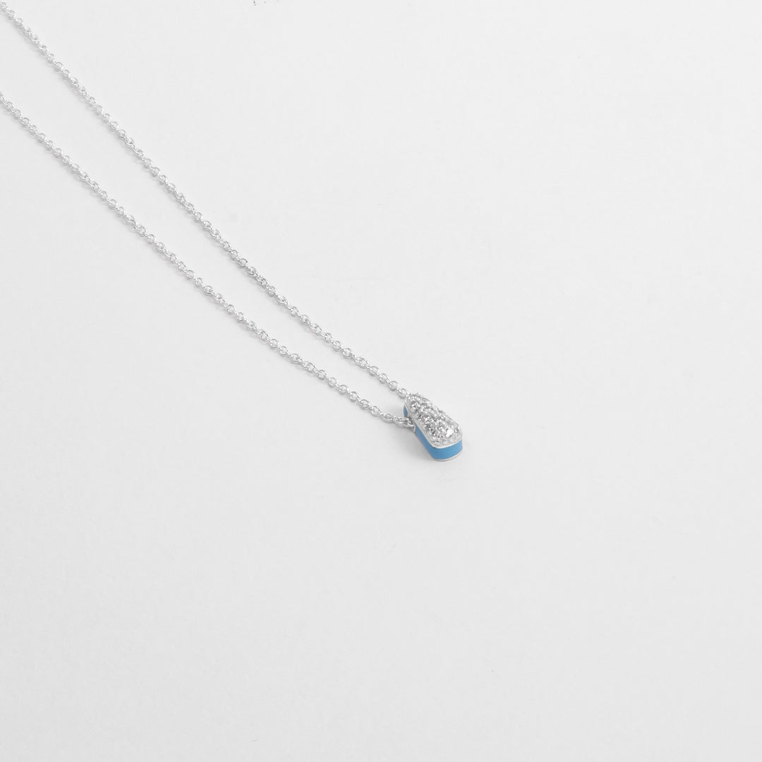 Collana Etch Drop Azzurra