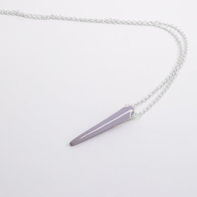 LILAC ETCH LINES NECKLACE WITH PAVÉ