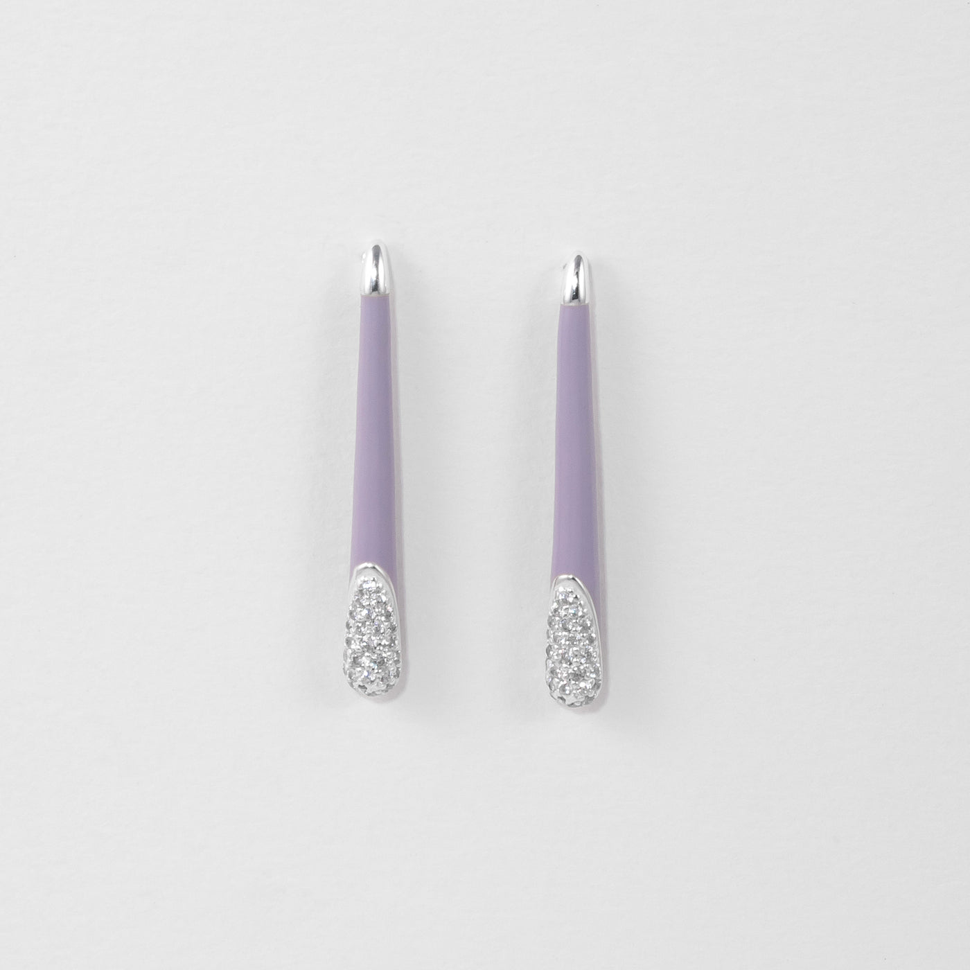 LILAC ETCH LINES SILVER EARRINGS