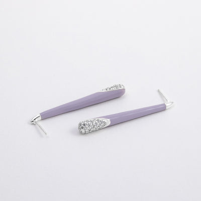 LILAC ETCH LINES SILVER EARRINGS