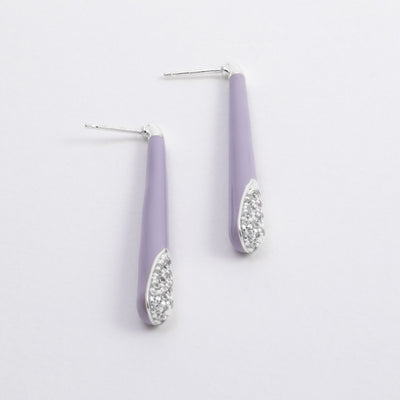 LILAC ETCH LINES SILVER EARRINGS