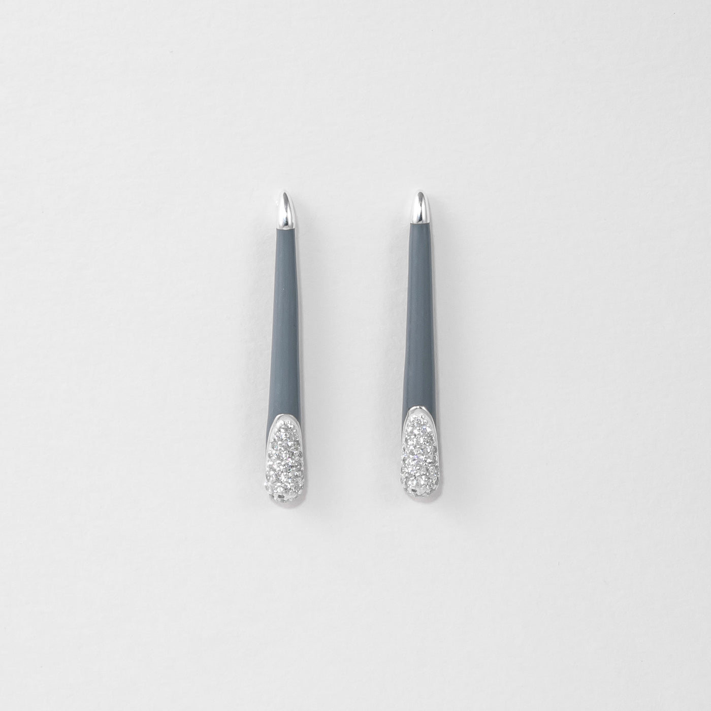 GREY ETCH LINES SILVER EARRINGS