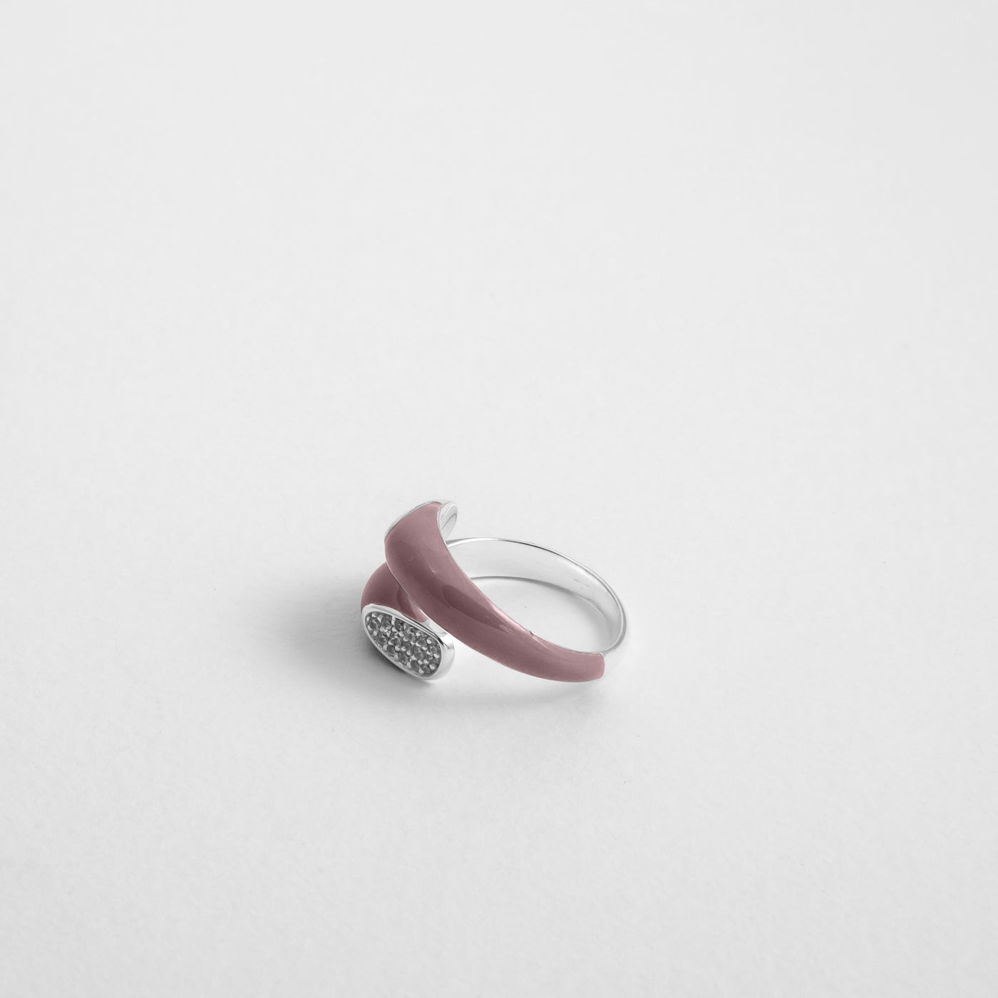 Anello Etch Wrap Rosa Antica Con Cristalli