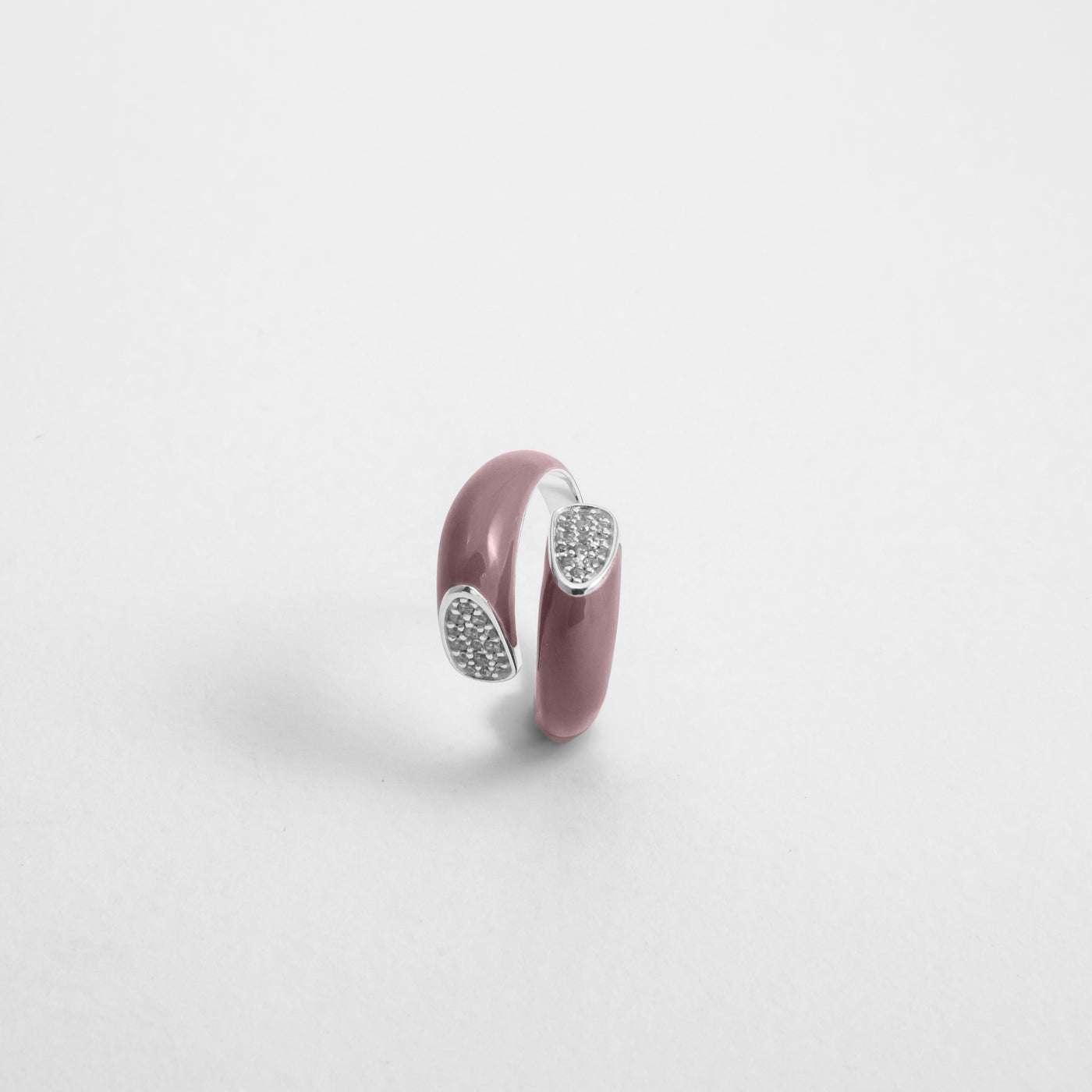 Anello Etch Wrap Rosa Antica Con Cristalli