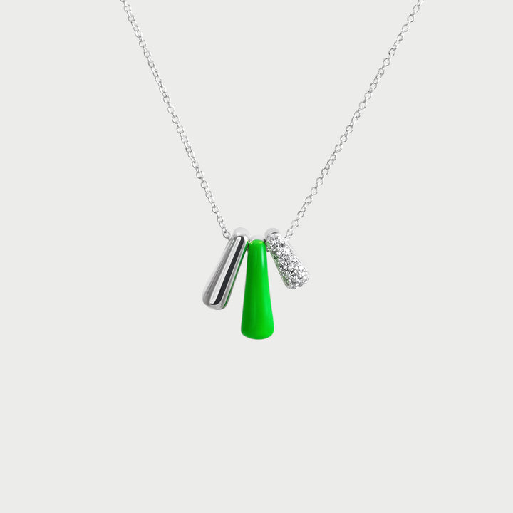 Green Etch Flow Necklace 