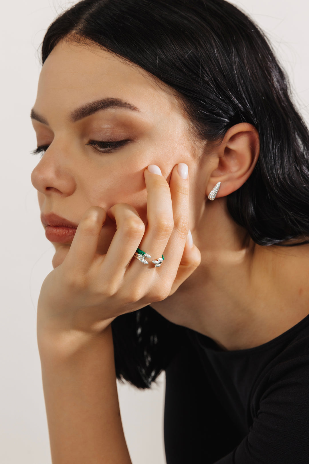 Anello Étch Lines3 Verde