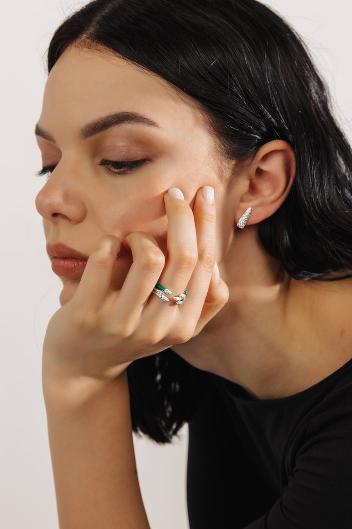 Anello Étch Lines3 Verde