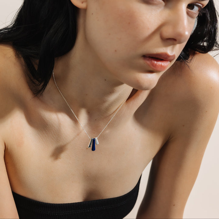 Collana Etch Flow Blu