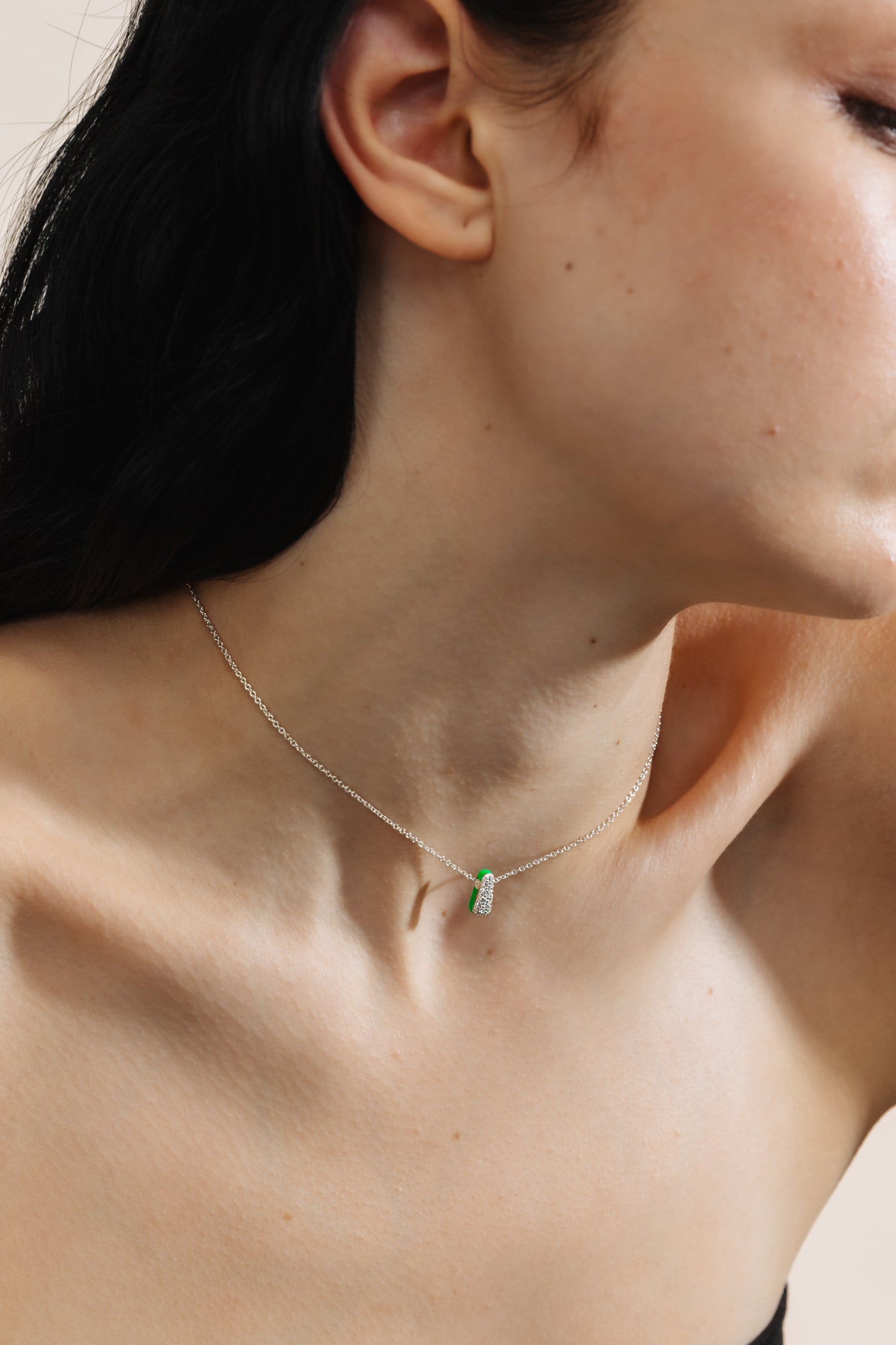 Collana Etch Drop Verde