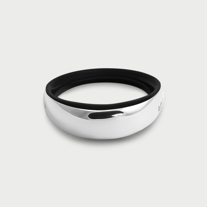 Black Etch Dome Ring 