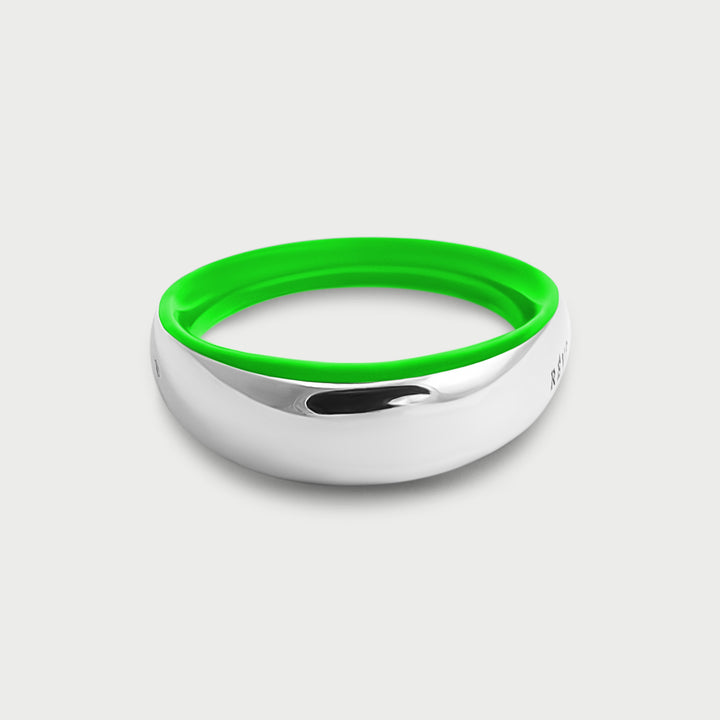 Anello Etch Bombato Verde