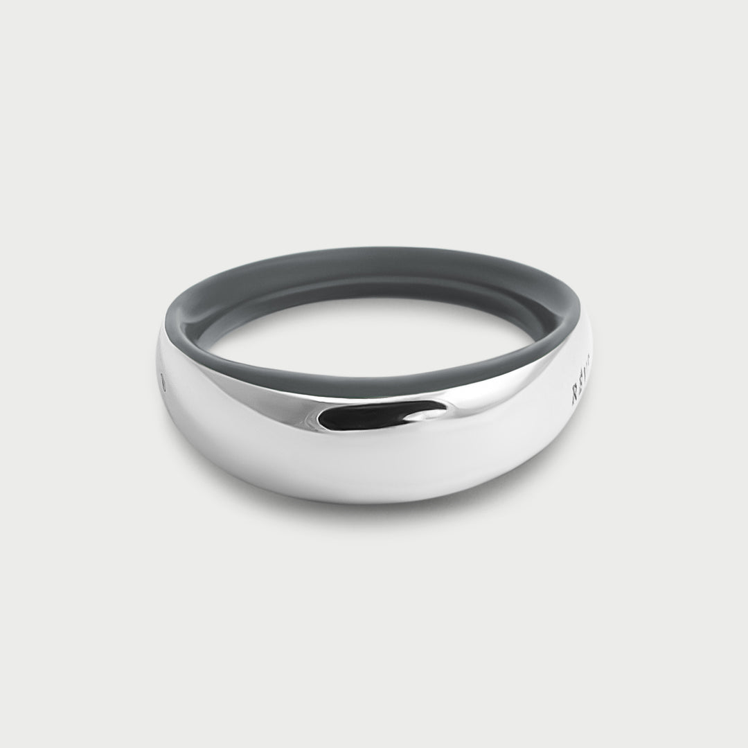 Grey Etch Dome Ring