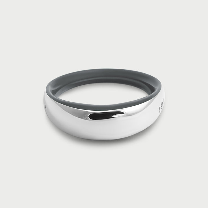 Grey Etch Dome Ring