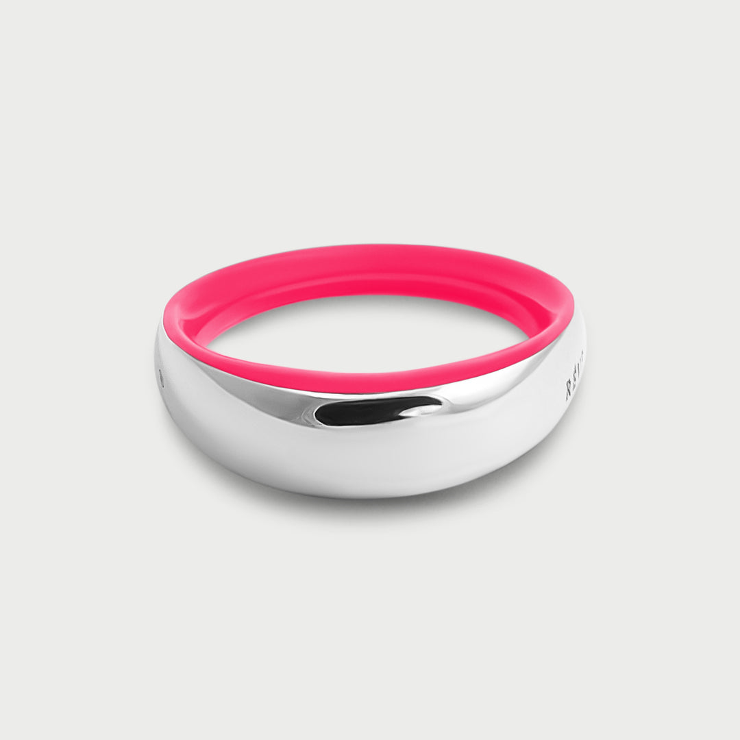 Anello Etch Bombato Rosa