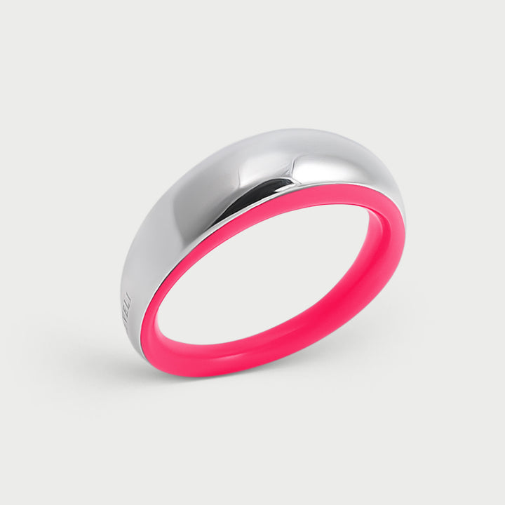 Anello Etch Bombato Rosa
