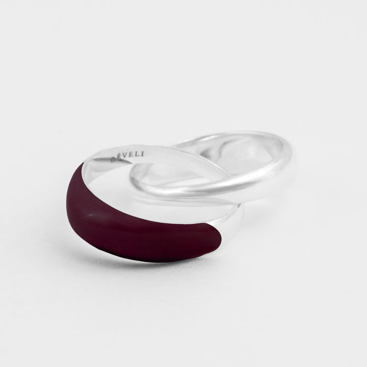 Anello Etch Duo Burgundy