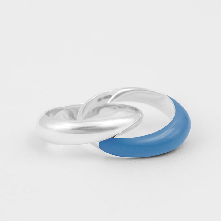 Anello Etch Duo Azzurro