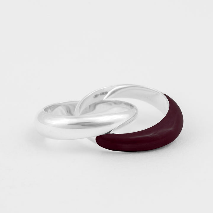 Anello Etch Duo Burgundy