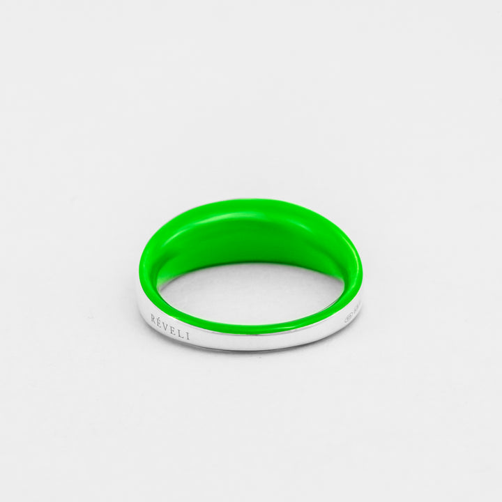 Anello Etch Bombato Verde